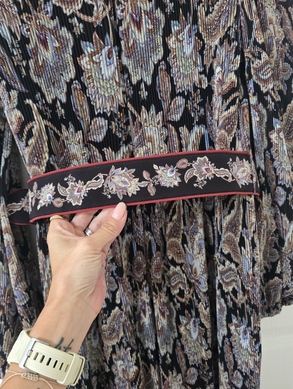 Zimmermann Ladybeetle Pleated Belted Maxi Dress Size 4 - Picture 8 of 9